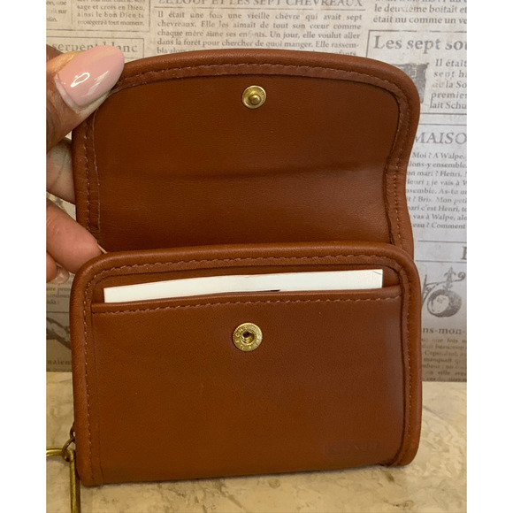 Coach Vintage British Tan Leather Multifunction Wallet 7219 - Picture 3 of 10